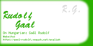rudolf gaal business card