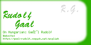 rudolf gaal business card